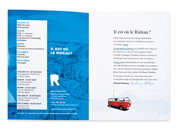 Rideau de Bruxelles <em> Brochure 2010-2011 </em>